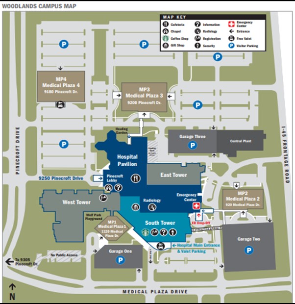 Memorial Hermann-The Woodlands Medical Center Campus Map